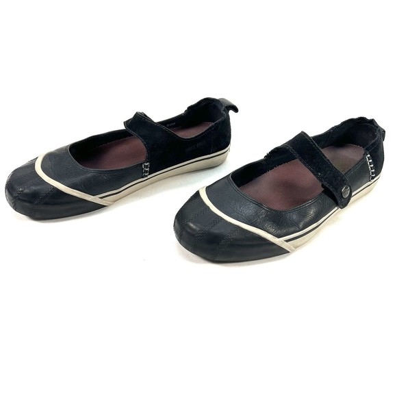Sorel Sentry Mary Jane Leather Slip Ons Black Womens 9.5 Duck Shoes Sneakers - Picture 2 of 12